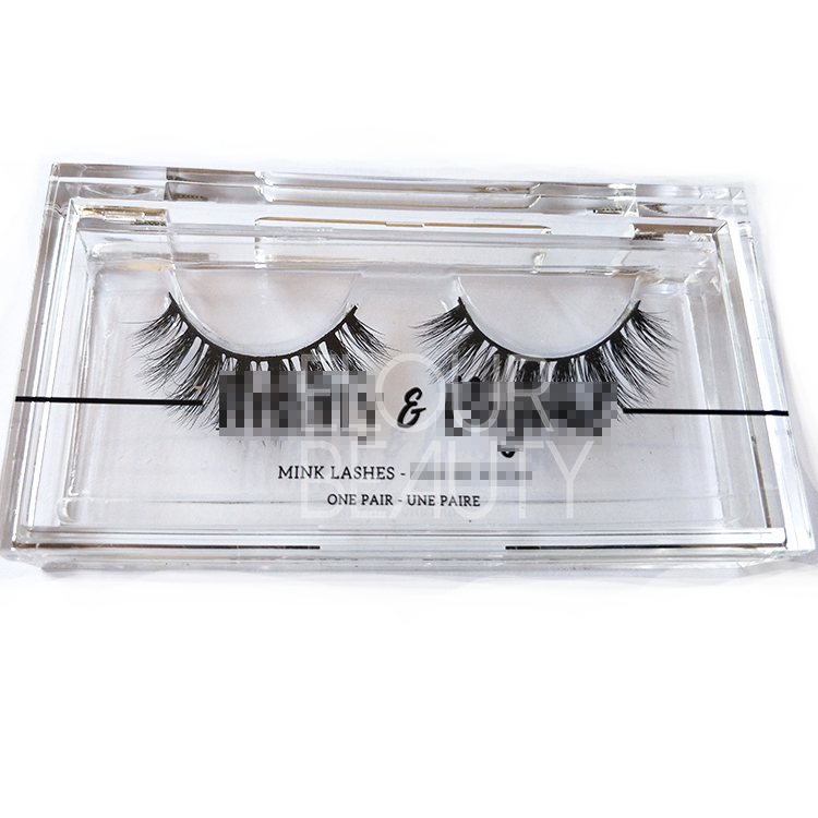 Luxury volume mink 3d super lash with private label arcylic box wholesale ED136